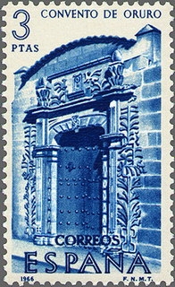 España 1966 1755 Sello ** VII Forjadores de America Convento de Ouro Bolivia Timbre Espagne Spain Spagna Espana Spanje Spanien 